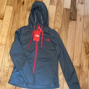 The North Face Grey and Pink Slim Fitting Zip Up Jacket